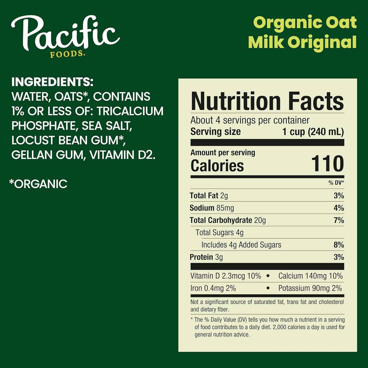 Pacific Foods Organic Oat Milk – Simple Plant Based Milk for Streamlined Kitchens, Coffee and Cereal Essential