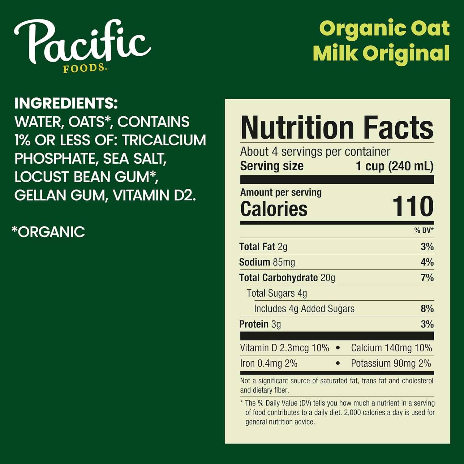 Pacific Foods Organic Oat Milk – Simple Plant Based Milk for Streamlined Kitchens, Coffee and Cereal Essential