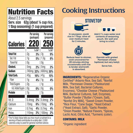 Lundberg Risotto Mix - 12-Minute Pressure-Cooker Lunch Prep Base for Busy Professionals and Parents