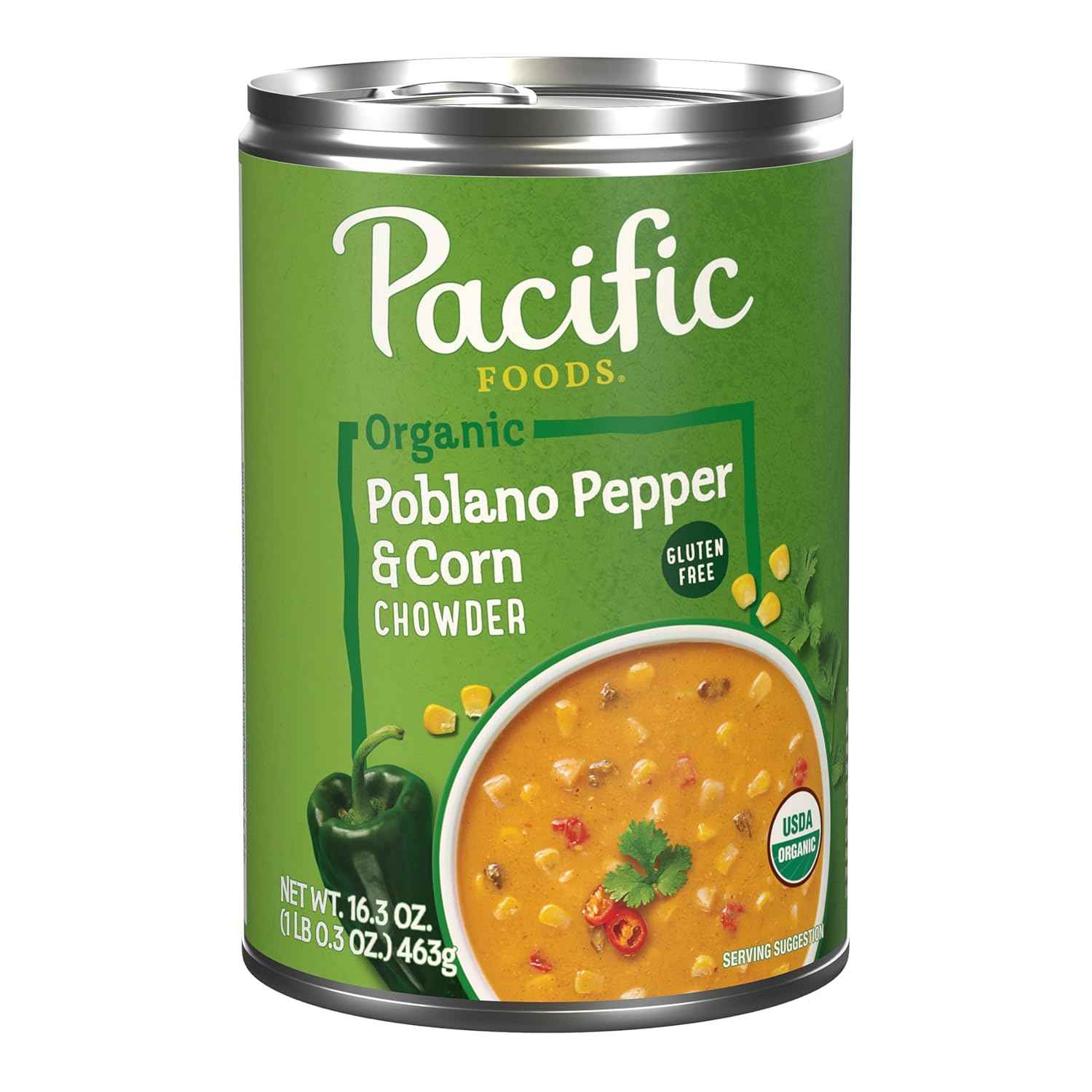 Pacific Foods Organic Poblano Pepper and Corn Chowder – Short-Ingredient Organic Soup for the Clean-Eating Pantry