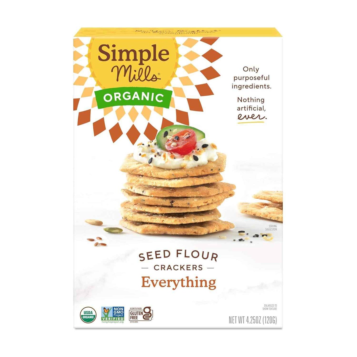Simple Mills Organic Seed Crackers, Everything – Clean-Label Pantry Staple for Intentional Kitchens
