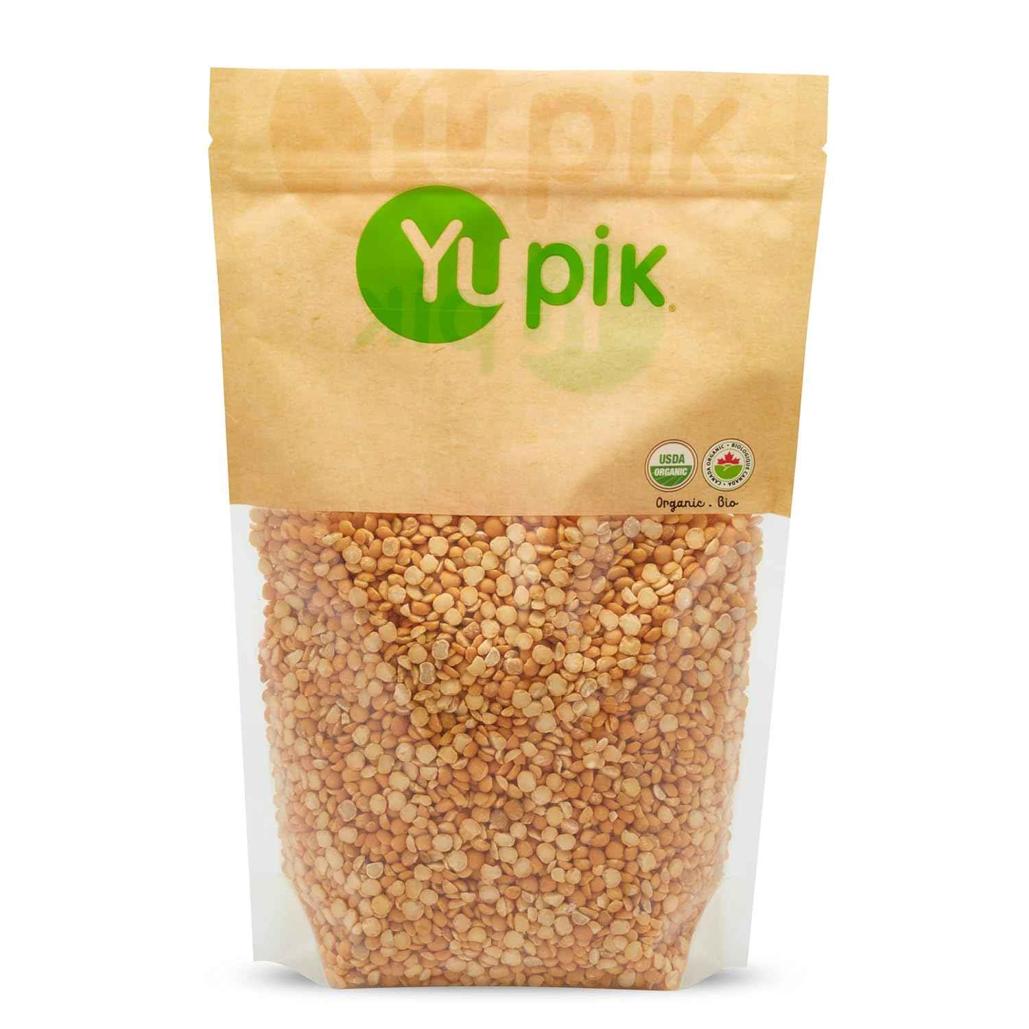 Yupik Organic Yellow Split Peas 35.2 oz – Fiber-Rich Vegan Protein for Mindful Meal Prep
