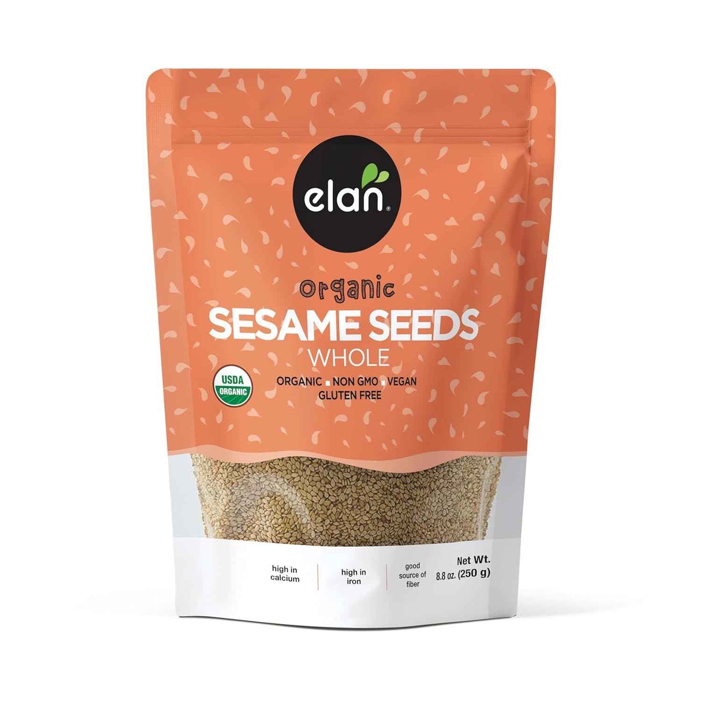 Elan Organic Sesame Seeds Gourmet Pantry Gift Set for Bakers and Home Cooks, USDA Organic Hulled Whole Seeds