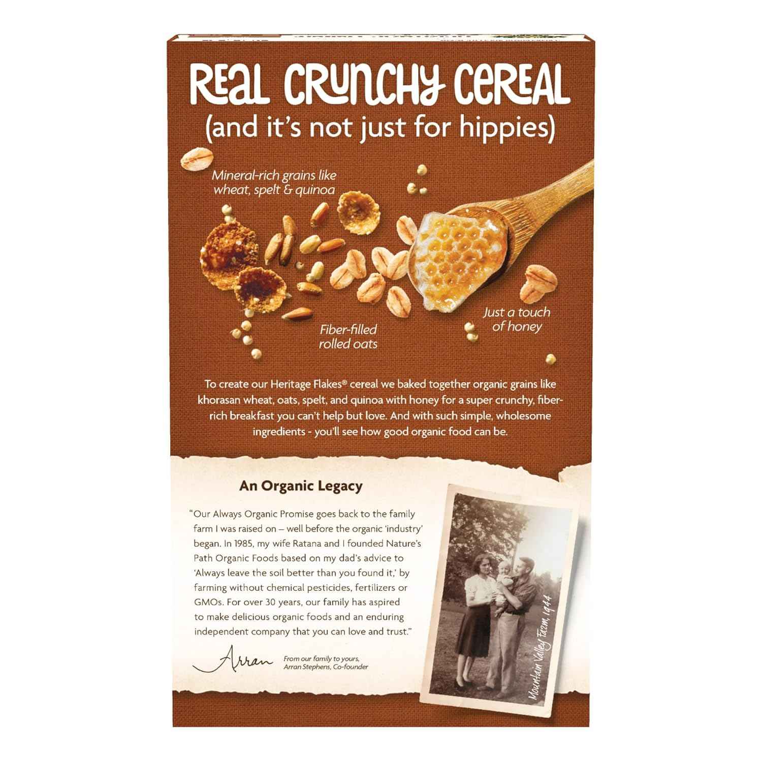 Nature's Path Organic Heritage Flakes Cereal – Simple Six-Ingredient Ancient Grain Cereal for a Clutter-Free Pantry, 32 oz