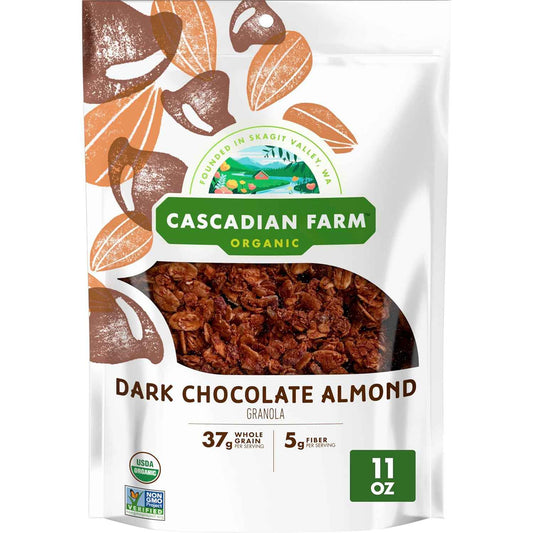 Cascadian Farm Organic Granola, Dark Chocolate Almond – Kid-Friendly Organic Snack for the Family Kitchen Pantry