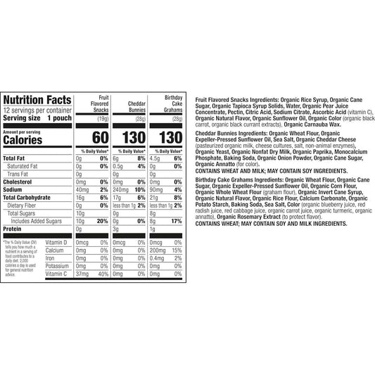 Annie's Snack Variety Pack – Clean Ingredient Snacks for Ingredient-Conscious Parents, USDA Organic