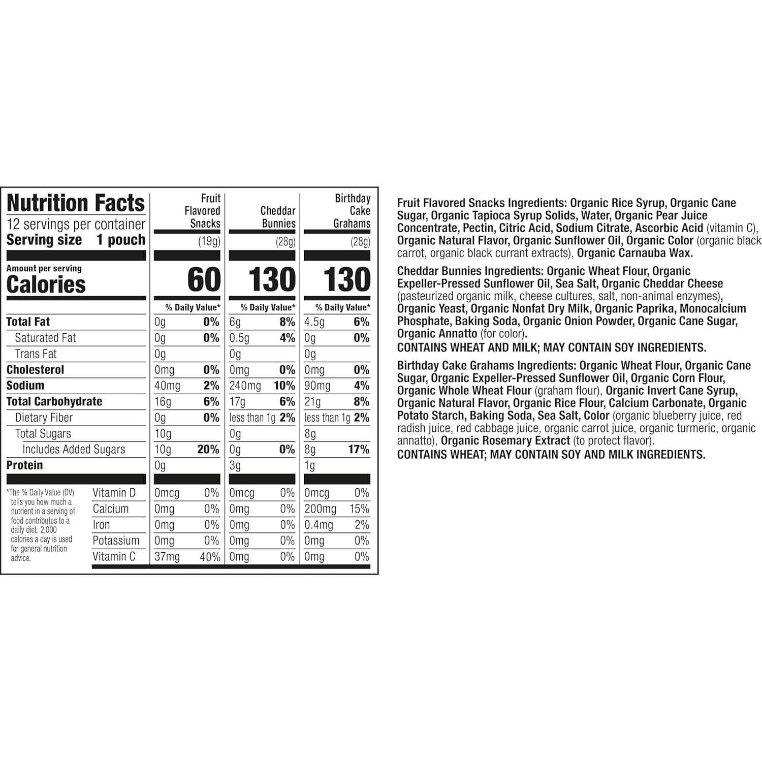 Annie's Snack Variety Pack – Clean Ingredient Snacks for Ingredient-Conscious Parents, USDA Organic