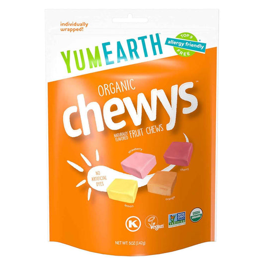 YumEarth Organic Fruit Flavored Chewys – Individually Wrapped Candy for Kids Birthday Treat Bags