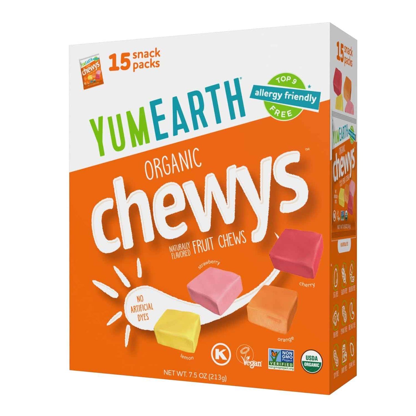 YumEarth Organic Chewys Vegan Gluten Free Candy – Worry Free Classroom Treat for Sensitive Kids
