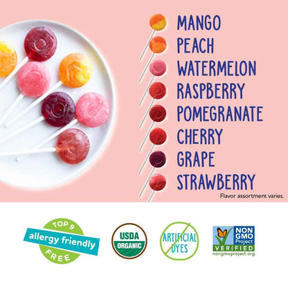 YumEarth Organic Lollipops - Peanut and Tree Nut Free Sweets Made in Dedicated Facility, Variety Pack