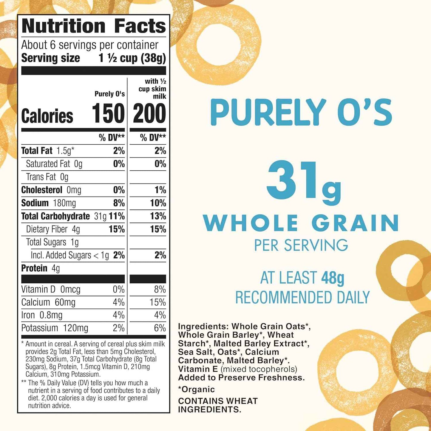 Cascadian Farm Organic Purely O's Cereal – Grab-and-Go Snack for the Office Pantry