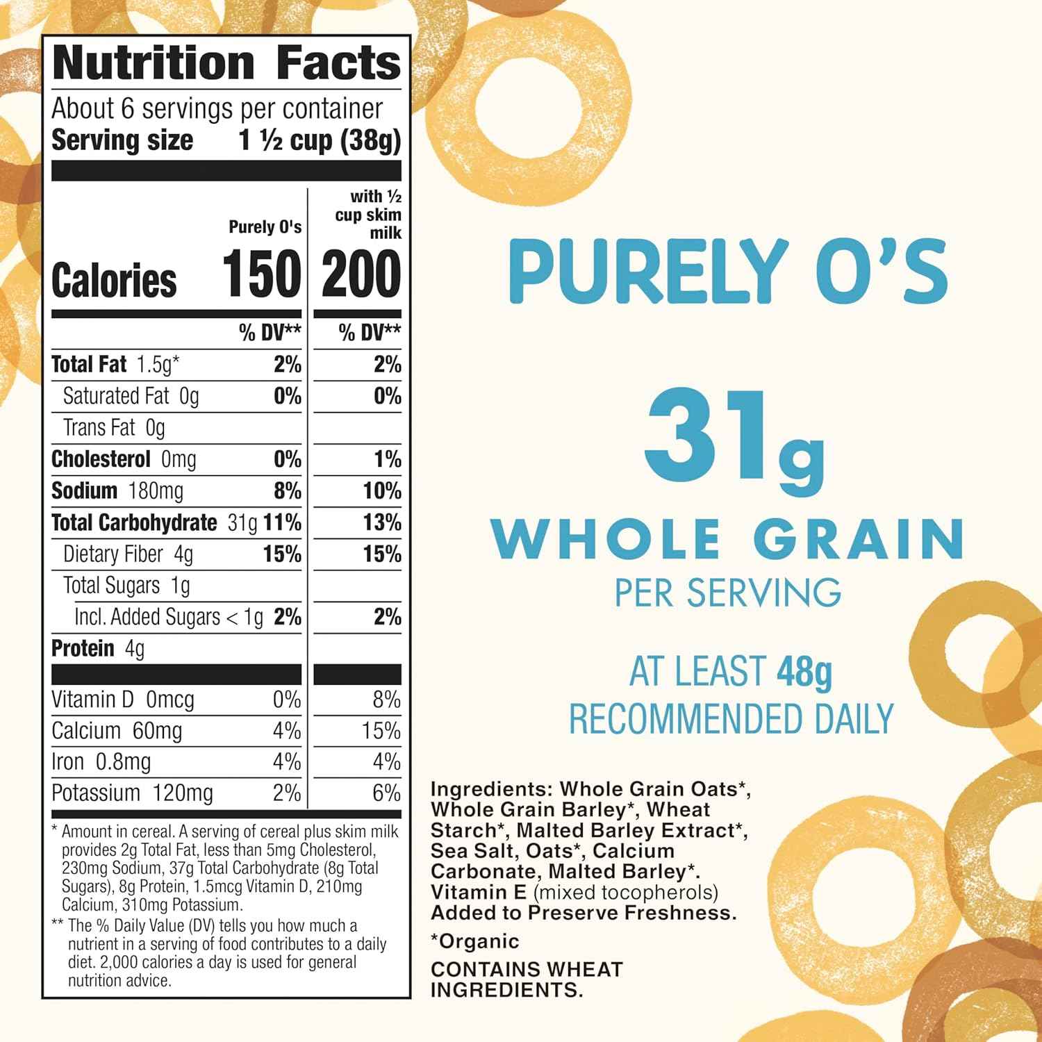 Cascadian Farm Organic Purely O's Cereal – Grab-and-Go Snack for the Office Pantry