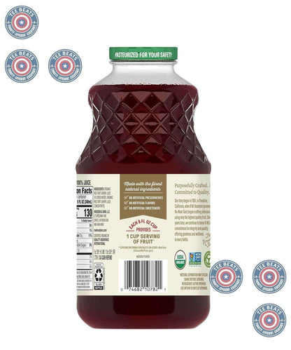 R.W. Knudsen Family Just Tart Cherry Juice – Thoughtful Wellness Gift for Mom, 32 oz Glass Bottle