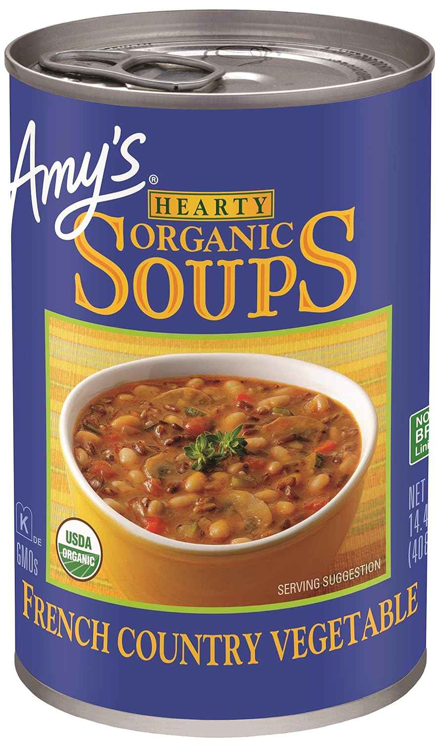 Amy's Kitchen Organic Gluten Free French Country Soup – Kid Approved Plant Based Meal for Lunchbox and Dinner Table