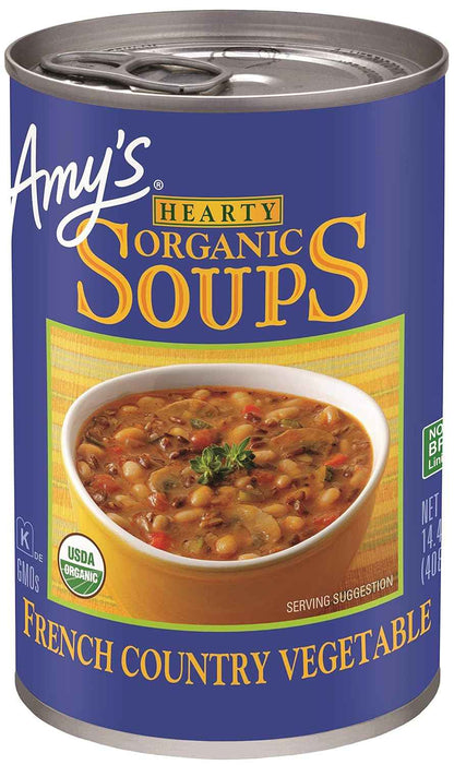 Amy's Kitchen Organic Gluten Free French Country Soup – Kid Approved Plant Based Meal for Lunchbox and Dinner Table