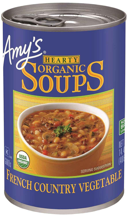 Amy's Kitchen Organic Gluten Free French Country Soup – Kid Approved Plant Based Meal for Lunchbox and Dinner Table