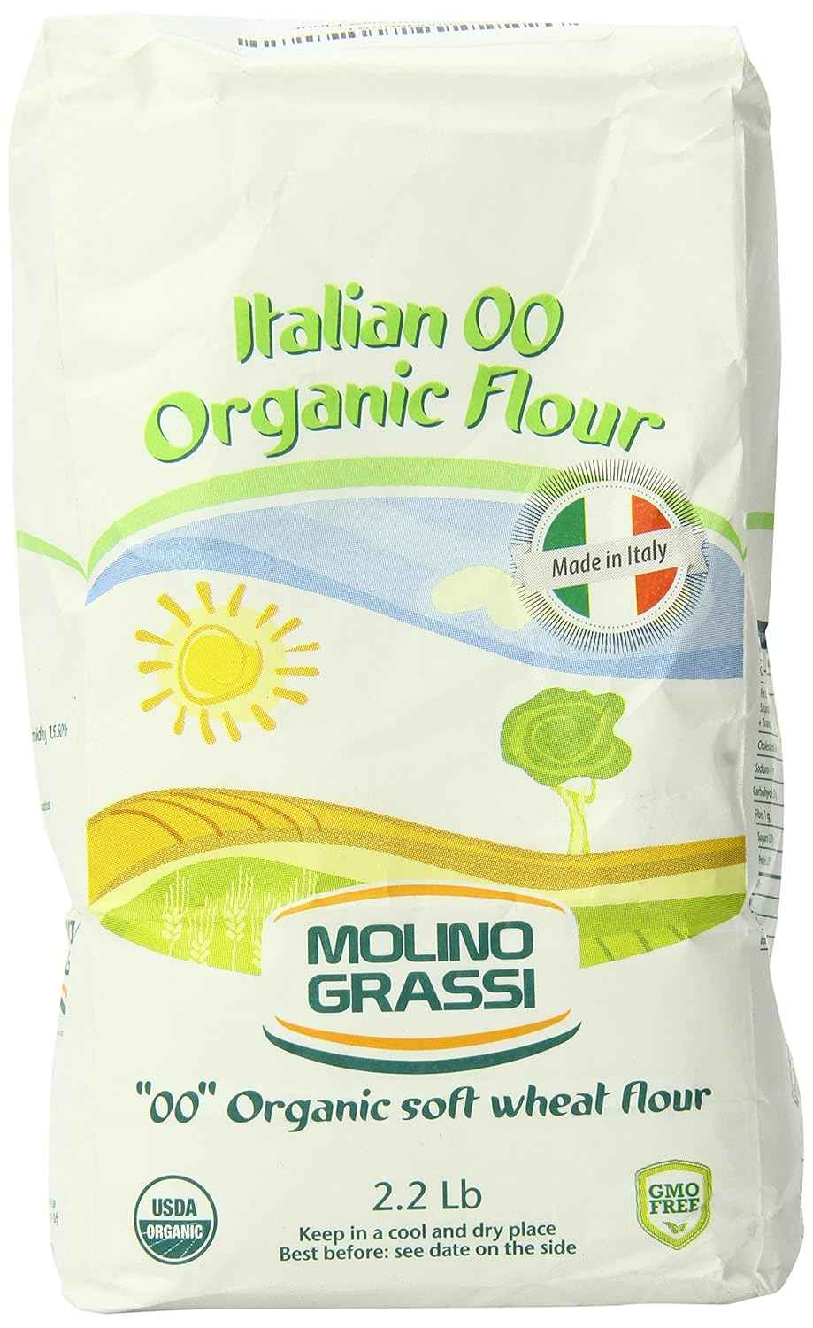 Molino Grassi USDA Organic Italian 00 Flour – Premium Imported Soft Wheat for Elevated Home Cuisine