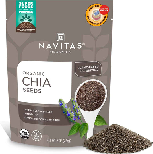 Navitas Organics Chia Seeds – Single Ingredient Organic Superfood for a Clean Uncluttered Pantry