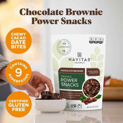 Navitas Organics Cacao Goji Power Snacks – Allergen-Free School Lunch Box Snack for Kids, 8 oz Resealable Pouch