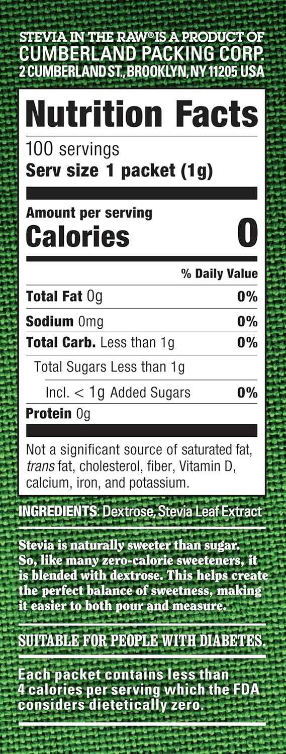 Stevia In The Raw Zero Calorie Packets – Steady Focus Companion for Home Office Coffee and Tea Breaks