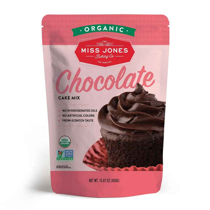 Miss Jones Baking Organic Chocolate Cake Mix – Thoughtful Gift for Vegan Friends and Allergy-Sensitive Hosts at Home