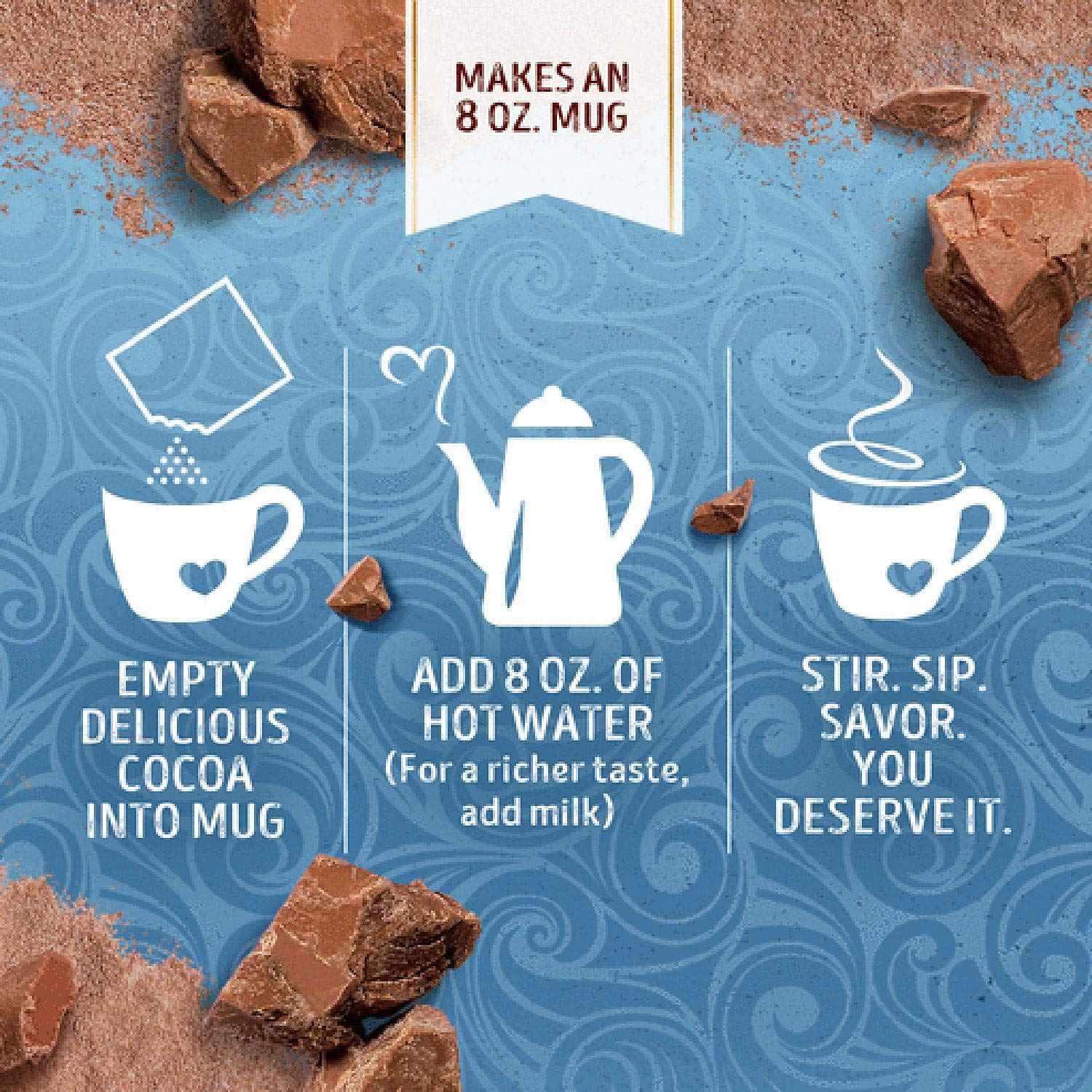 Swiss Miss Milk Chocolate Cocoa Mix – Kid Approved Winter Camping Trip Hot Drink for Family Adventures, 50 Packets