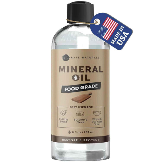 Kate Naturals Food Safe Mineral Oil – Thoughtful Housewarming Gift for New Homeowners and Wedding Registry Picks