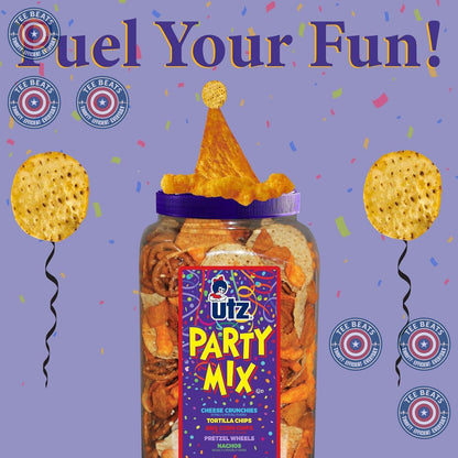 Utz 5-Component Snack Mix 26 oz - Travel-Ready Outdoor Snack for Picnics, Camping, and Tailgate Lots