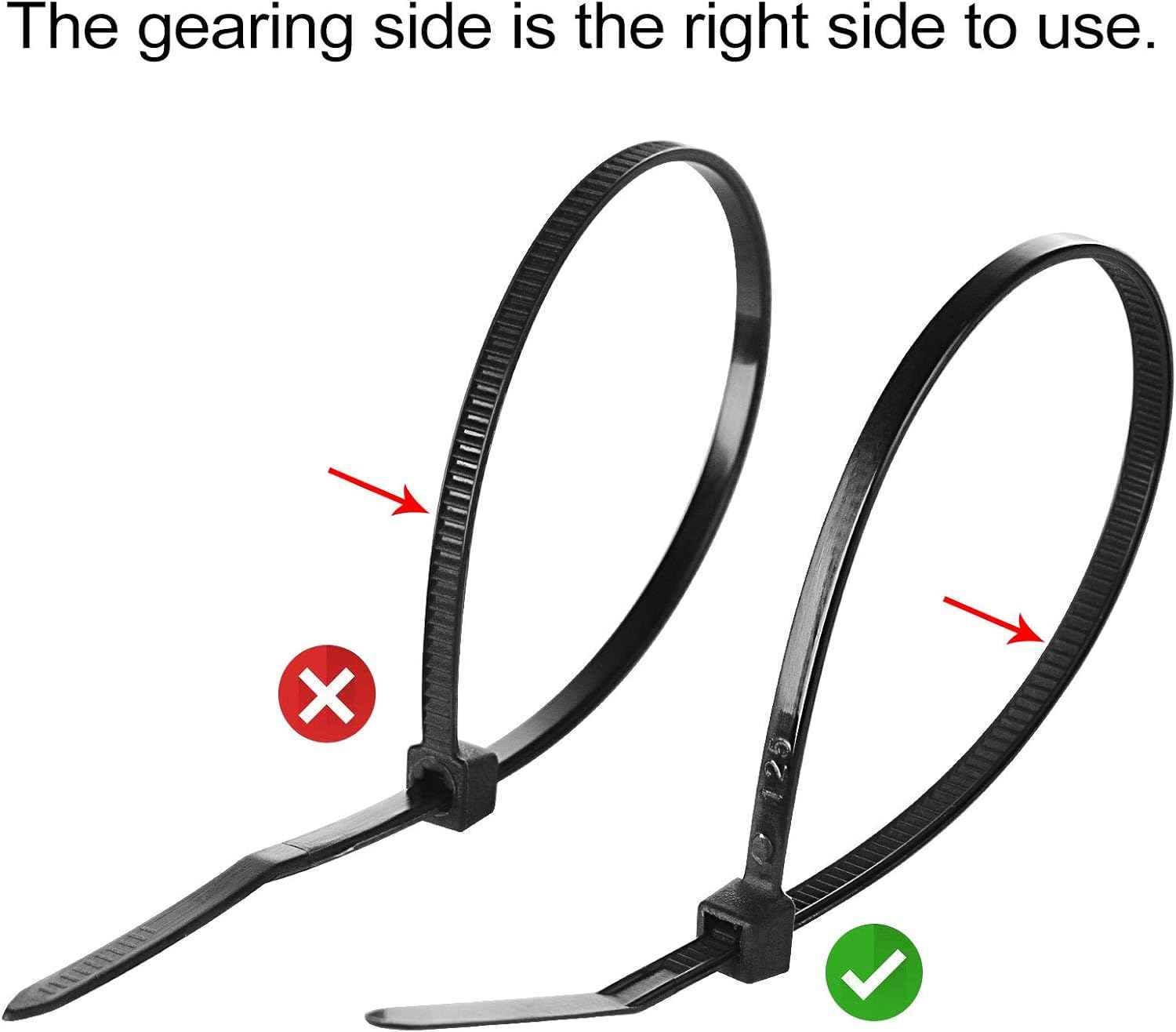 XHF Strong Back-Glue Wire Mounts with 8 Inch Zip Ties – Under Desk Cable Organizer for Workstations and Home Office