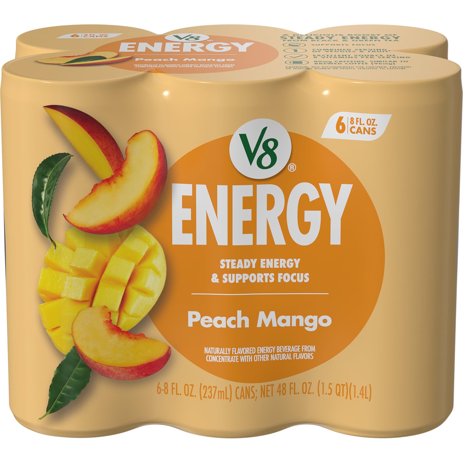 V8 +Energy Travel Energy Drink – Road Trip Driver Alertness with Tea Caffeine, 80mg per Can, Variety Pack of 12 for the Open Road