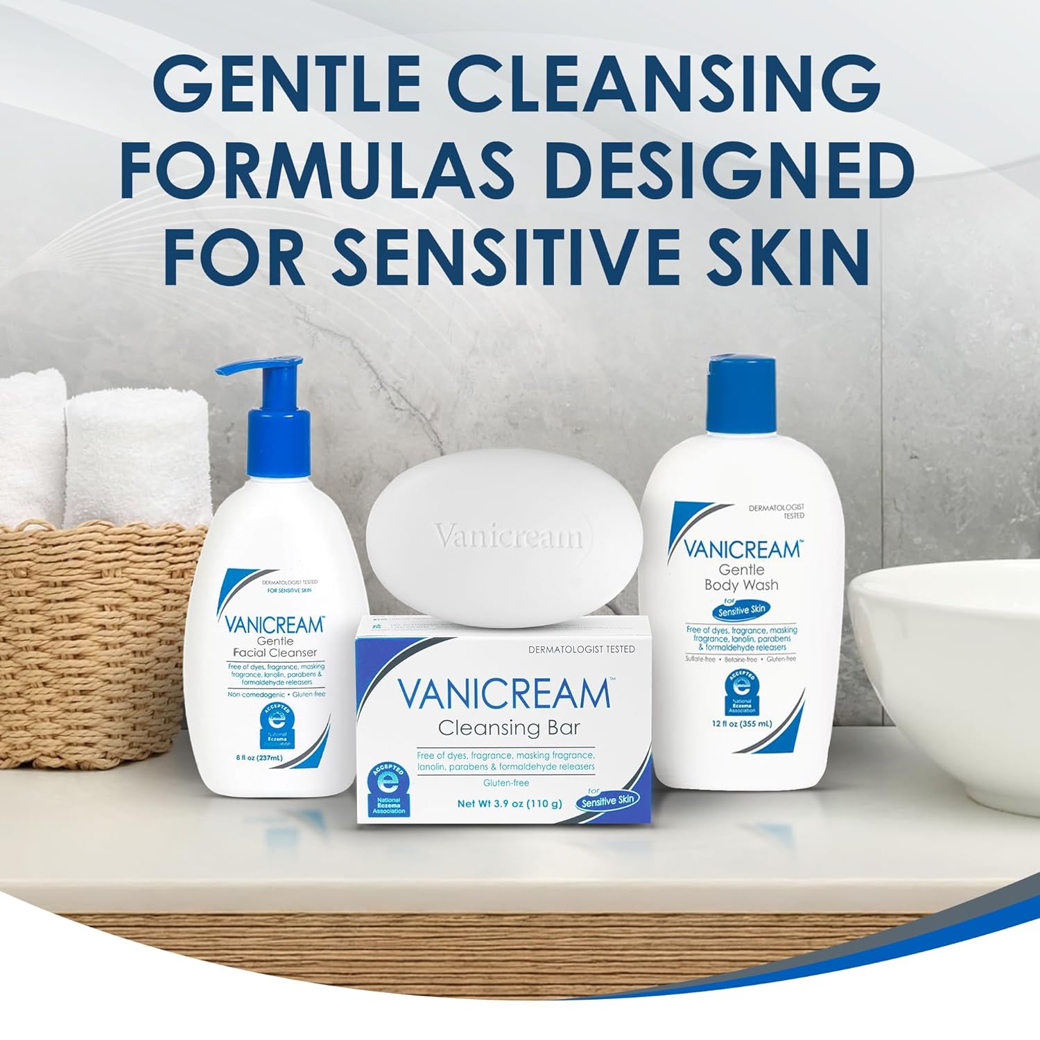 Vanicream Cleansing Bar — Fragrance-Free Sensitive Skin Care for a Calming Nightly Bath Ritual