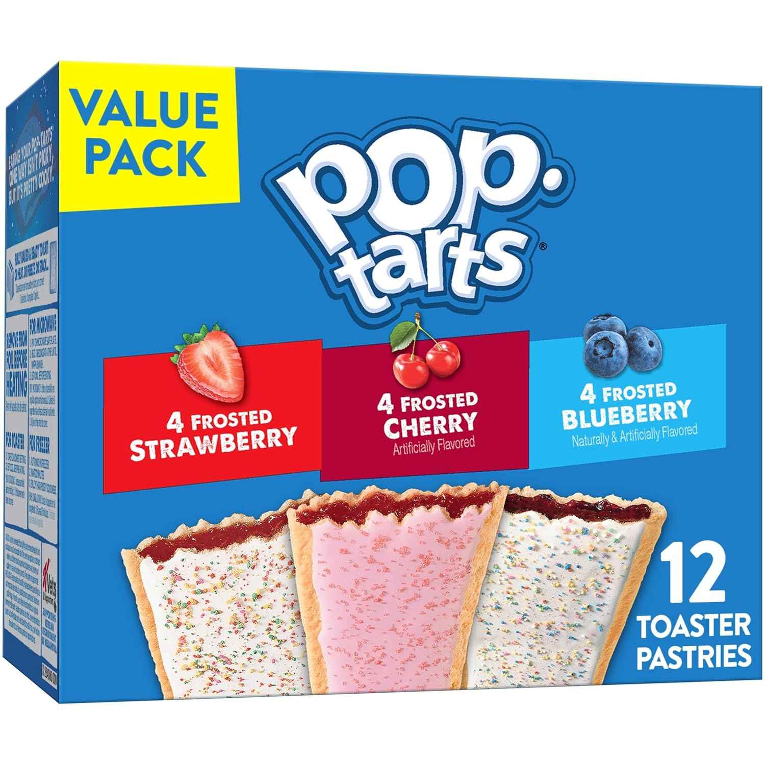 Pop-Tarts Toaster Pastries, Road Trip and Camping Snack, Shelf-Stable Variety Pack, 20.3oz Box (12 Count)