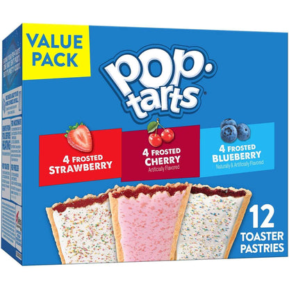 Pop-Tarts Toaster Pastries, Road Trip and Camping Snack, Shelf-Stable Variety Pack, 20.3oz Box (12 Count)