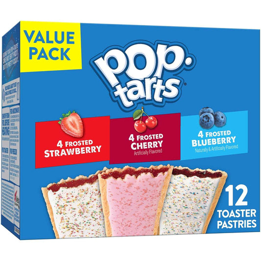 Pop-Tarts Toaster Pastries, Road Trip and Camping Snack, Shelf-Stable Variety Pack, 20.3oz Box (12 Count)