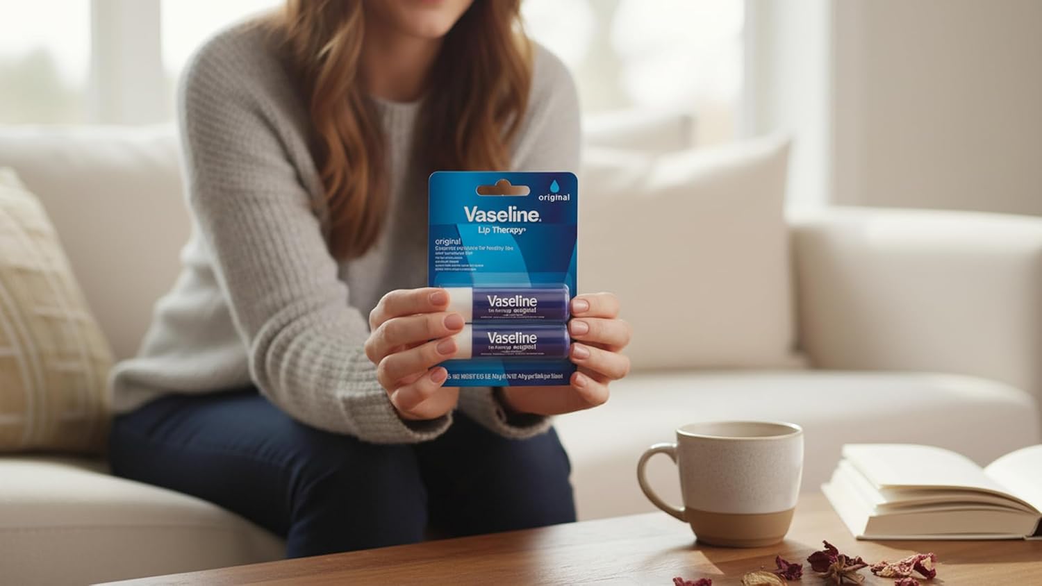 Vaseline Lip Therapy Original Care – Bedside Nightly Lip Hydration Ritual, 12-Pack Multi-Pack for Daily Self-Care