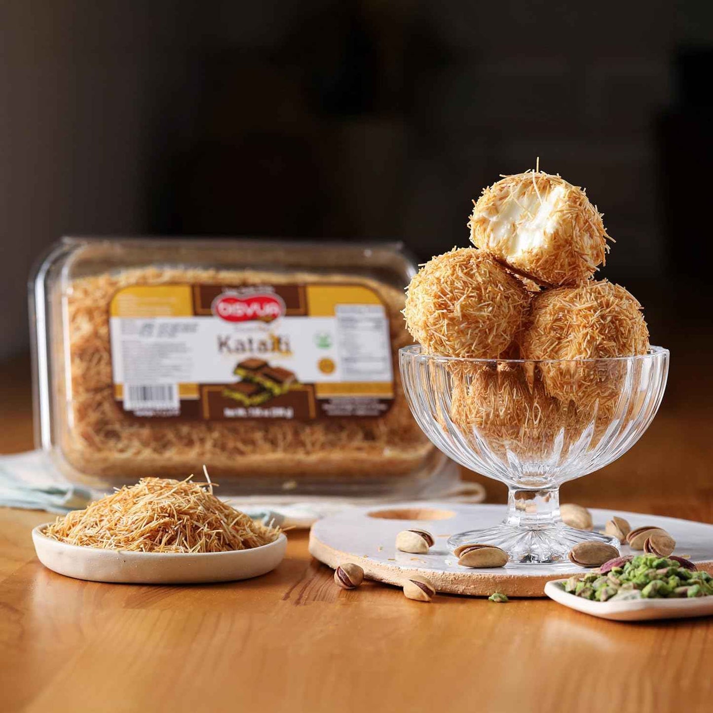 BISVUA Turkish Kadayif 200g – Artisan Pre-Toasted Kataifi for High-End Kunafa, Knafeh & Gourmet Pastry Creations