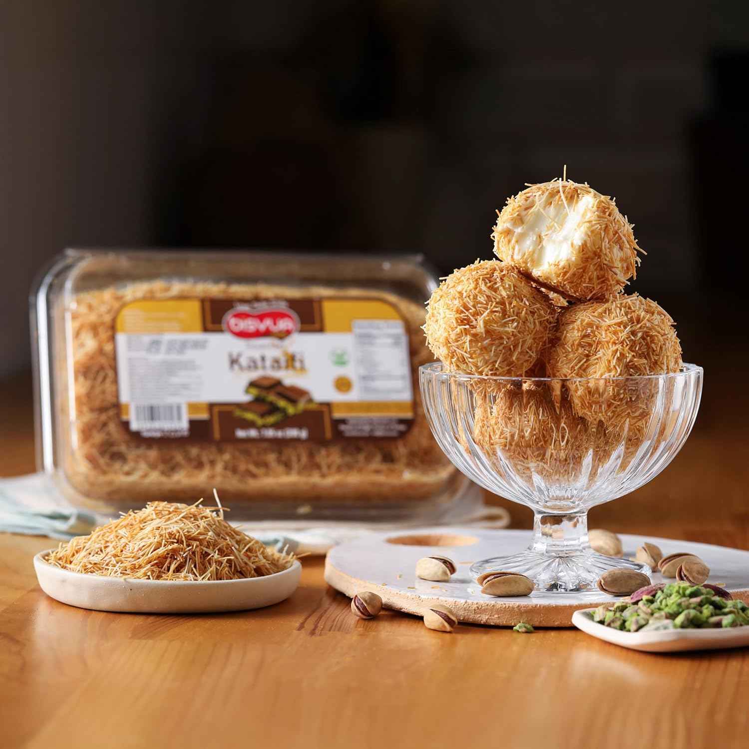 BISVUA Turkish Kadayif 200g – Artisan Pre-Toasted Kataifi for High-End Kunafa, Knafeh & Gourmet Pastry Creations