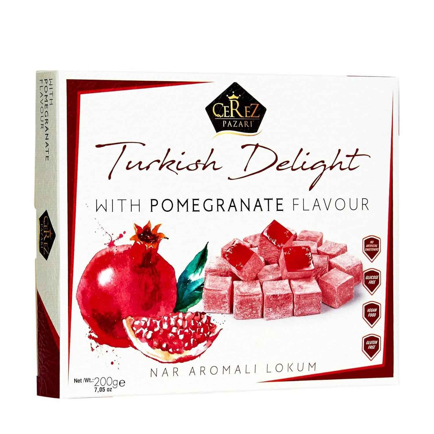 Cerez Pazari Gluten Free Lokum – Clean-Ingredient Pomegranate Candy for the Conscious Self-Care Evening