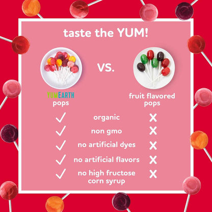 YumEarth Organic Lollipops – Classroom Party Candy for Kids with Food Allergies, Bulk 40 Count