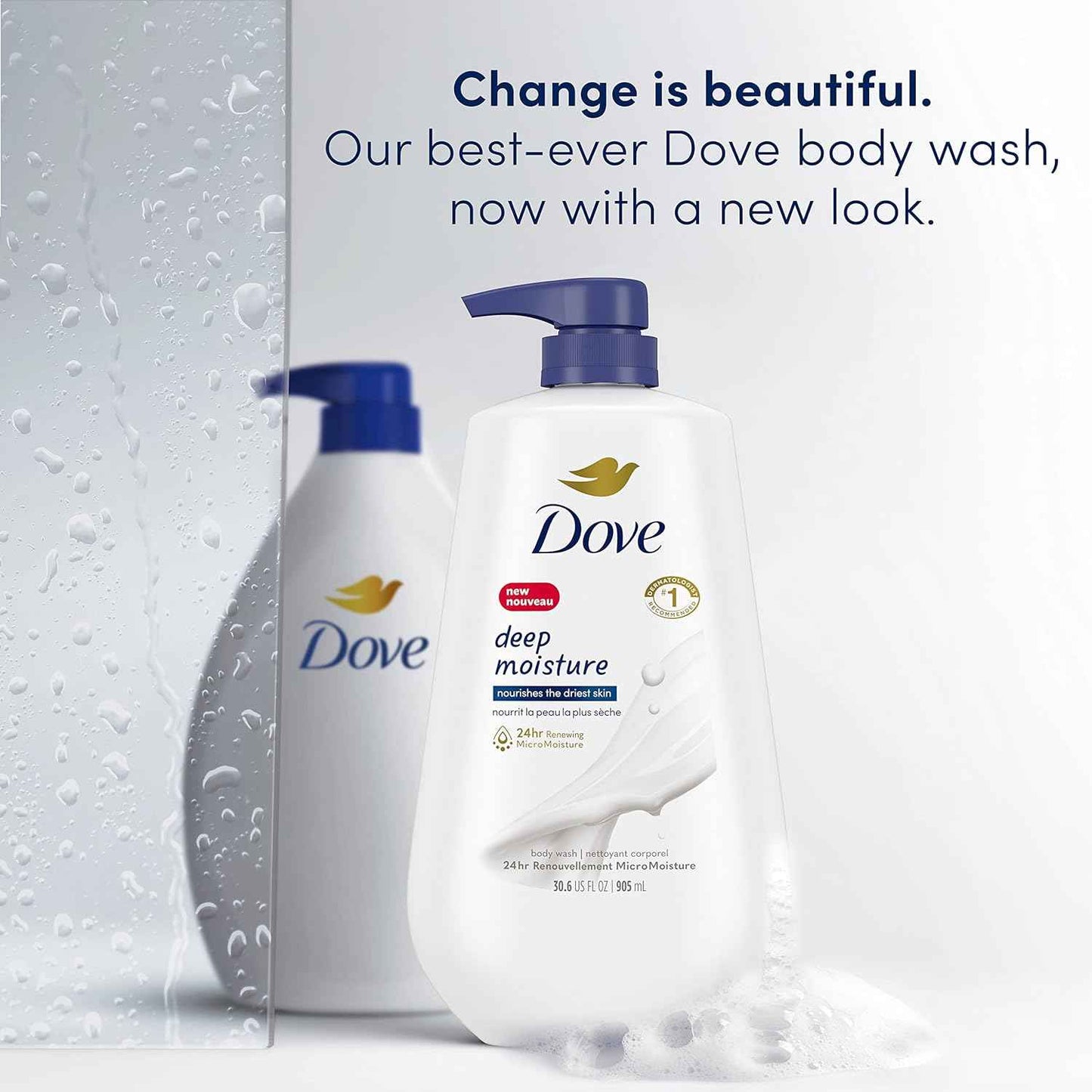 Dove Body Wash Deep Moisture 30.6 oz – Mindful Wind-Down Bath Time Body Cleanser for 24-Hour Hydration