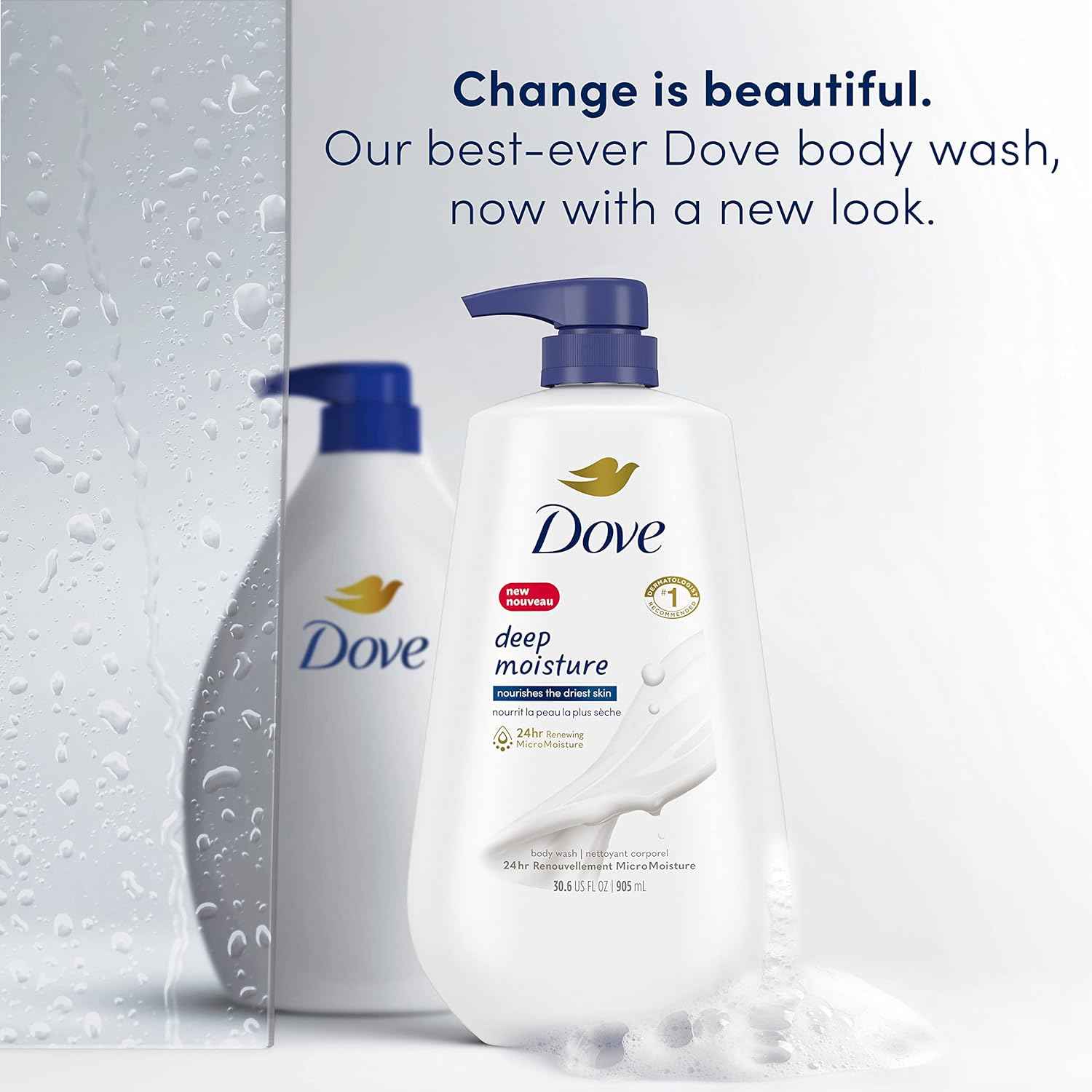 Dove Body Wash Deep Moisture 30.6 oz – Mindful Wind-Down Bath Time Body Cleanser for 24-Hour Hydration
