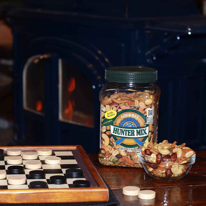 Southern Style Nuts Gourmet Hunter Trail Mix, 23 oz Resealable Canister – Portable Hiking & Camping Snack for Trails, Tents, and Road Trips