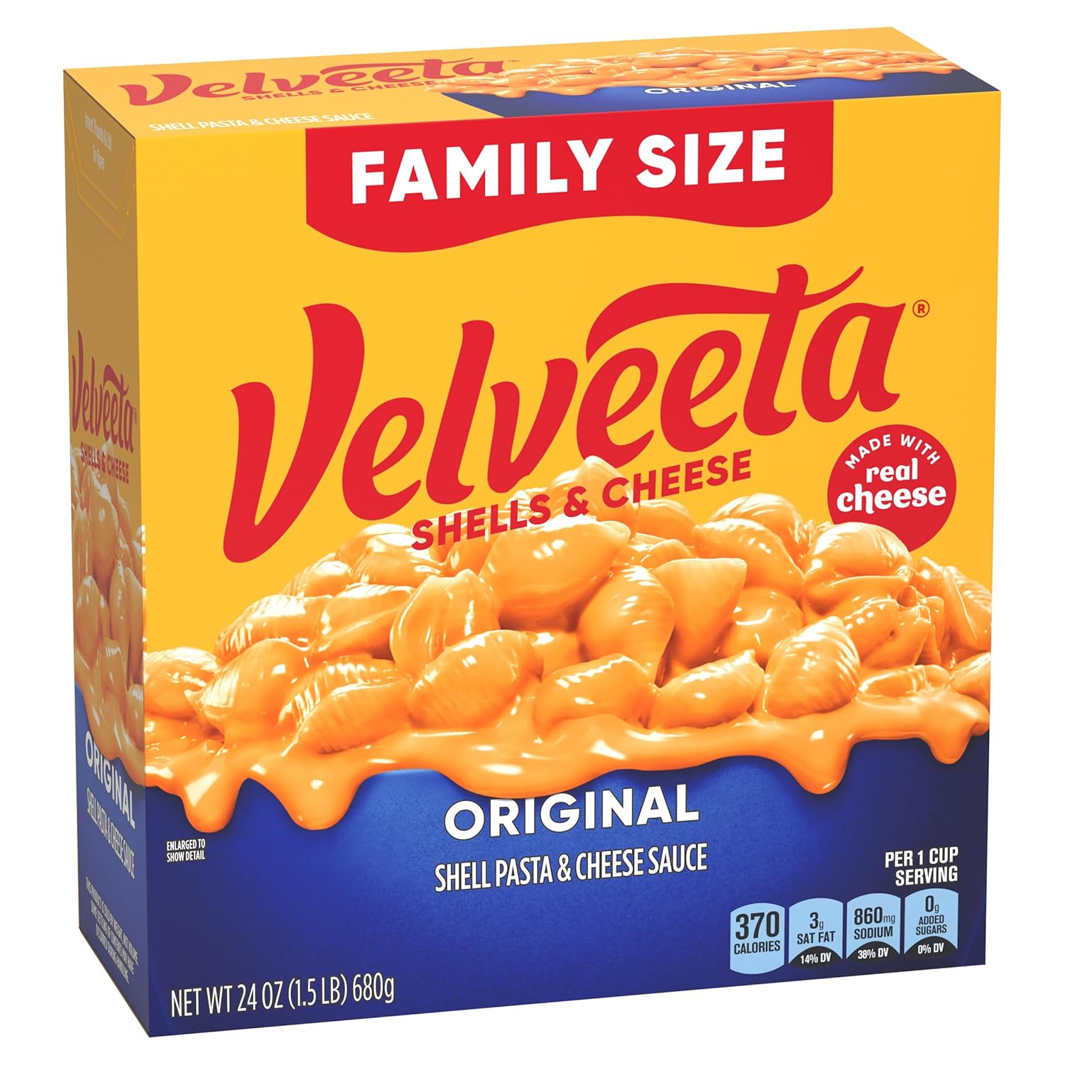 Velveeta Shells & Cheese Original Value Box, 24 oz – Kid Approved Mac and Cheese for Busy Parents
