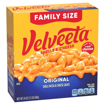 Velveeta Shells & Cheese Original Value Box, 24 oz – Kid Approved Mac and Cheese for Busy Parents
