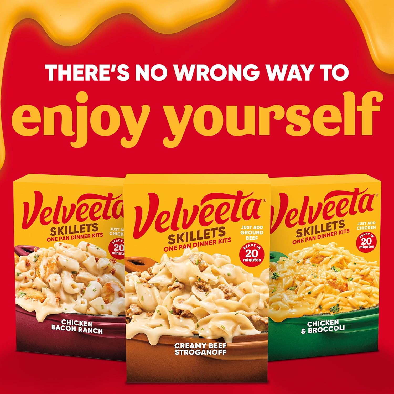 Velveeta Skillets Cheesy Pasta Kit – Picky Eater Friendly Family Dinner, No Extra Ingredients Needed