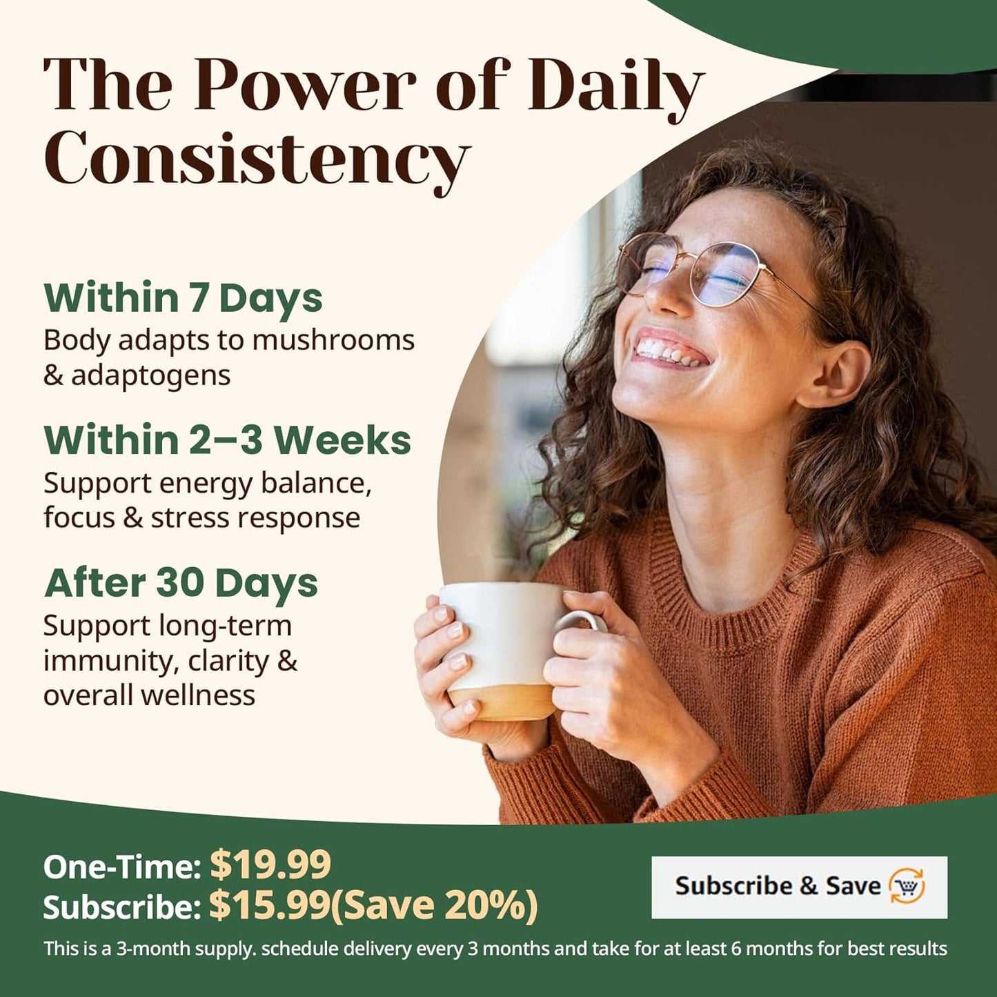 Venture Pal 16-in-1 Adaptogenic Mushroom Powder – Calming Evening Wind-Down Ritual for Stress and Mood Support