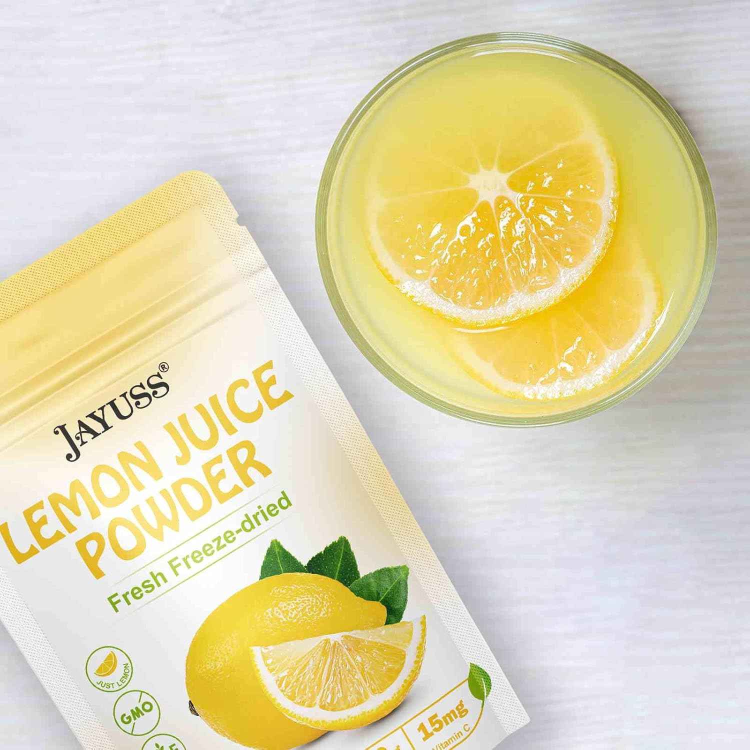 JAYUSS Lemon Juice Powder 8.82 oz – Daily Wellness Ritual for Morning Hydration and Clean Detox Drinks, 250g