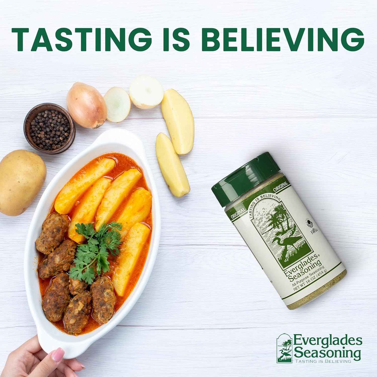 Everglades All Purpose Seasoning Blend - Clean-Eating Pantry Staple, 16 oz Gluten-Free Pesticide-Free Seasoning for Mindful Cooking