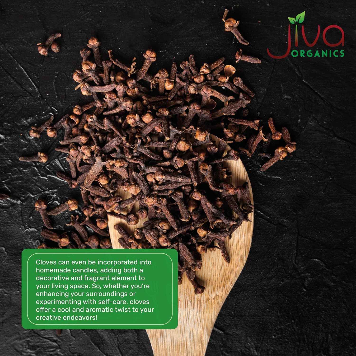 Jiva Organic Whole Cloves – Mindful Kitchen Spice for Bedtime Tea Rituals, 3.5 oz Resealable Pouch