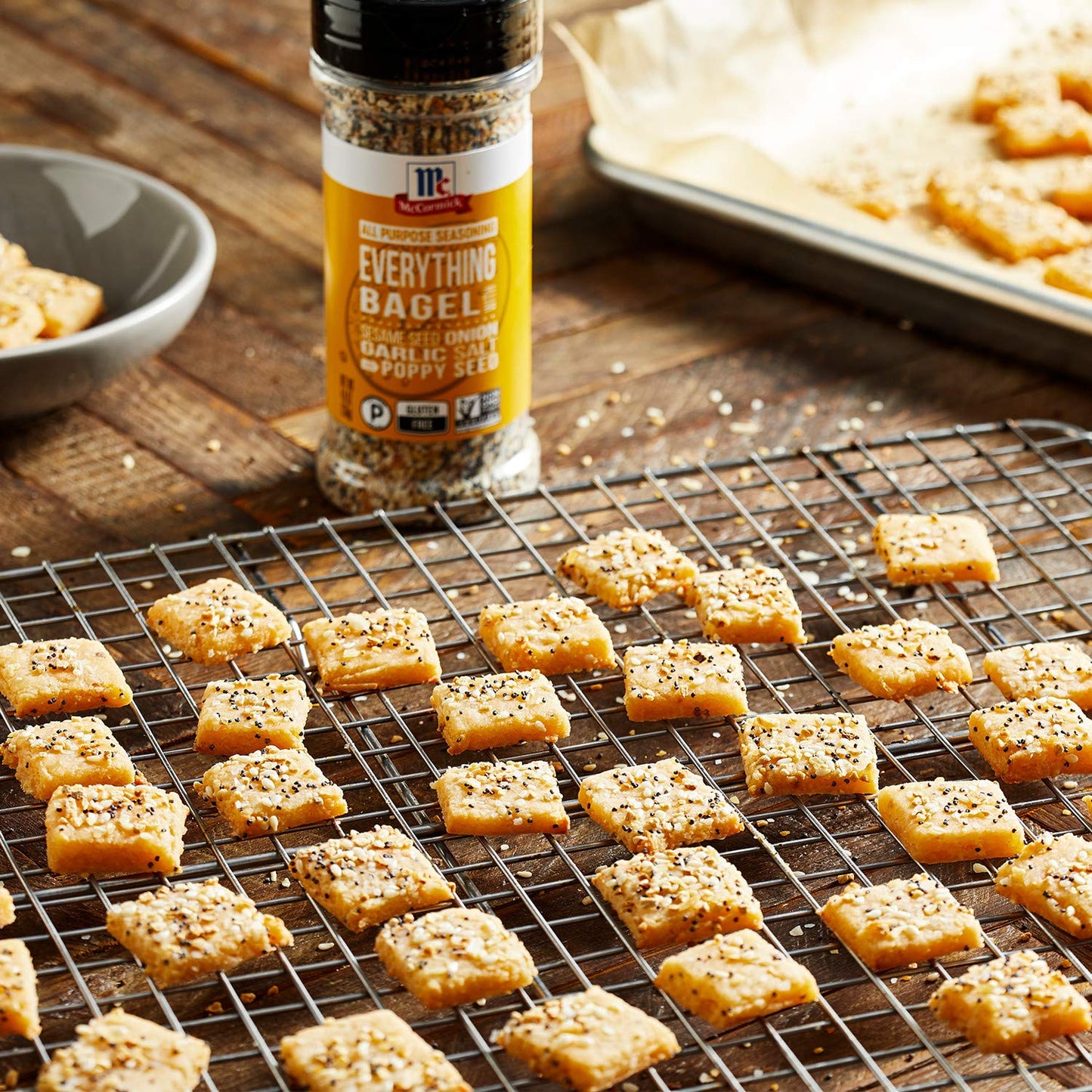 versatile texture mix of seeds and ground spices for visual crunch and layered flavor